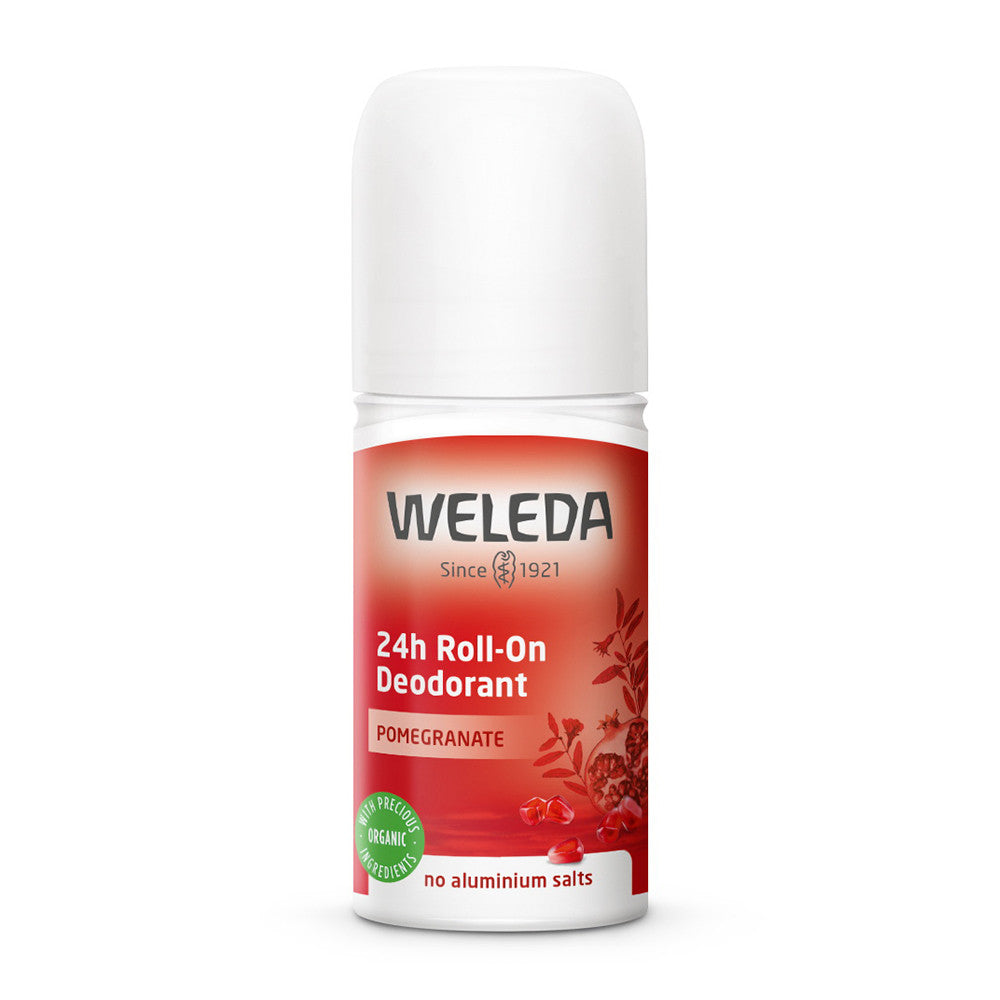 Weleda Pomegranate 24 Hour Roll On Deodorant, 1.7 Oz